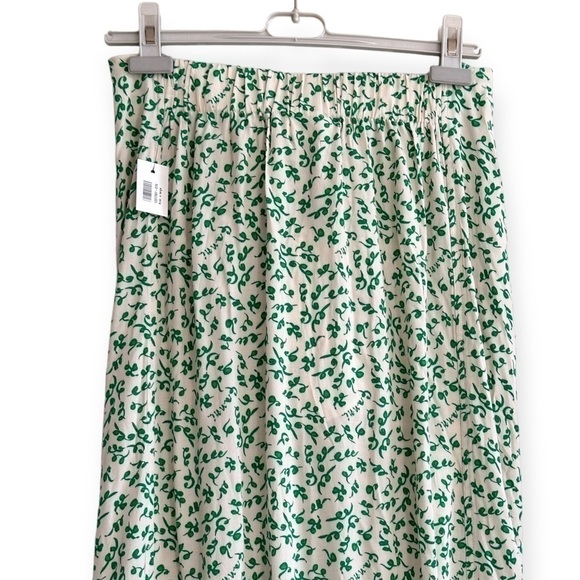 NWT Ganni Tie Front‎ Crepe Skirt, Green, Size 42 - Picture 8 of 16